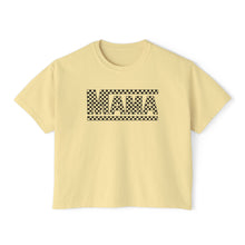 Load image into Gallery viewer, Mama Checkered Boxy Shirt - Women&#39;s Boxy Tee

