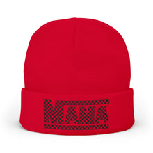 Load image into Gallery viewer, Checkered Embroidered Mama Knit Beanie
