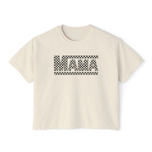 Load image into Gallery viewer, Mama Checkered Boxy Shirt - Women&#39;s Boxy Tee
