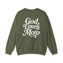 Load image into Gallery viewer, God Loves Moto™ - Unisex Heavy Blend™ Crewneck Sweatshirt

