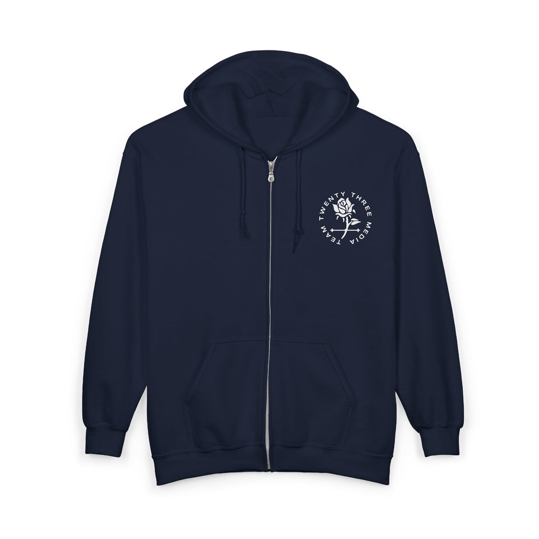 Team 23 Media Rose - Unisex Zip Hooded Sweatshirt