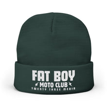 Load image into Gallery viewer, Fat Boy Moto Club Embroidered Knit Beanie
