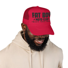 Load image into Gallery viewer, Fat Boy Moto Club Foam Embroidered Trucker Hat
