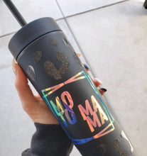 Load image into Gallery viewer, Matte Black Moto Mama Tumbler. 20 ounce
