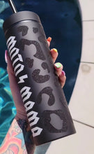 Load image into Gallery viewer, Matte Black Moto Mama Tumbler. 20 ounce
