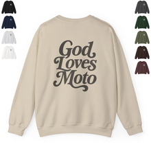 Load image into Gallery viewer, God Loves Moto™ - Unisex Heavy Blend™ Crewneck Sweatshirt
