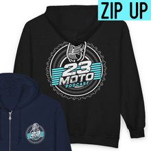 Load image into Gallery viewer, 23 Moto Podcast - Unisex Zip Hooded Sweatshirt
