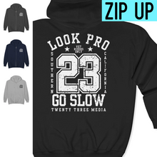 Load image into Gallery viewer, Look Pro Go Slow Uni - Unisex Zip Hooded Sweatshirt
