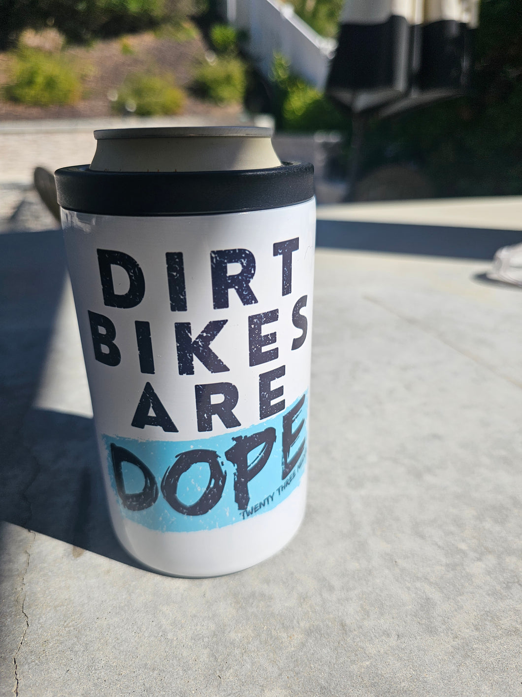2 in 1 Hard Can Coozie and Cold/ Hot Travel Mug with straw and 2 lids