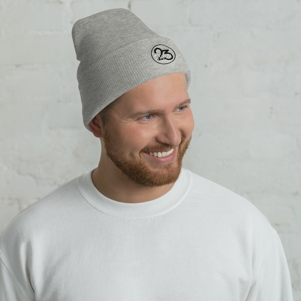 s23 Grey Cuffed Beanie